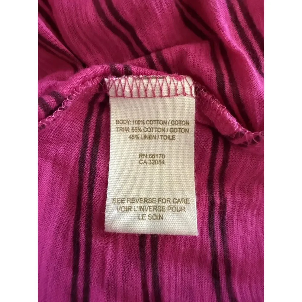 Vintage Free People Pink Stripe Lace Racerback Tank Size Small Feminine Boho